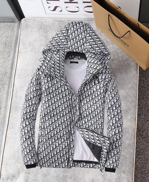 Dior High - end 90% Down Jackets with Logo and Colorblock