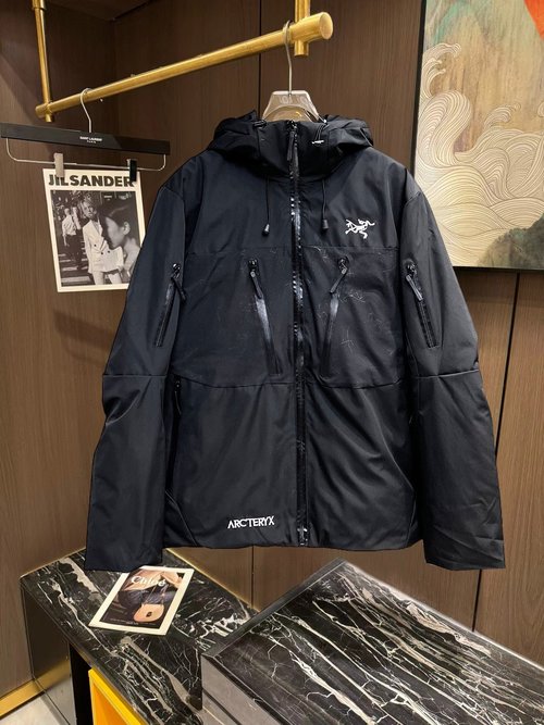 ArcTeryx 90% Down-Filled Jacket with Classic Logo & Color Block