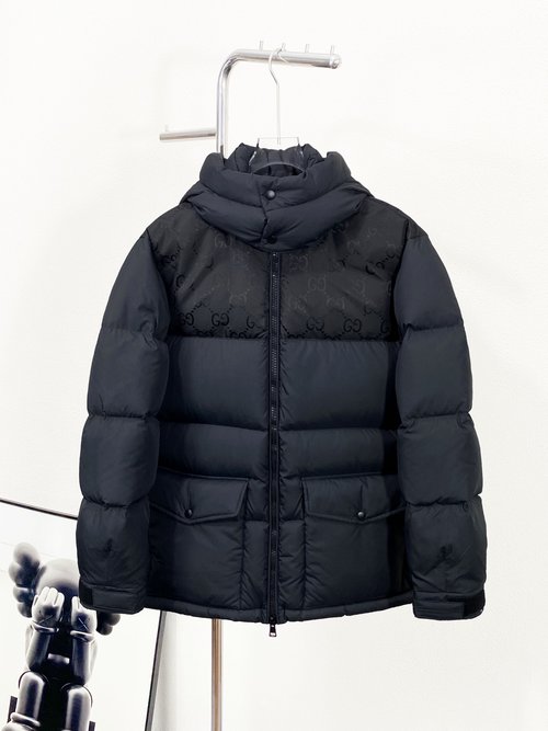 Gucci High-Density Nylon Waterproof Hooded Down Jacket