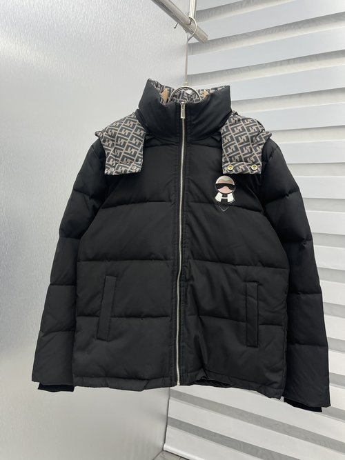 Fendi Premium Down Jacket with 90% Down and Three Labels