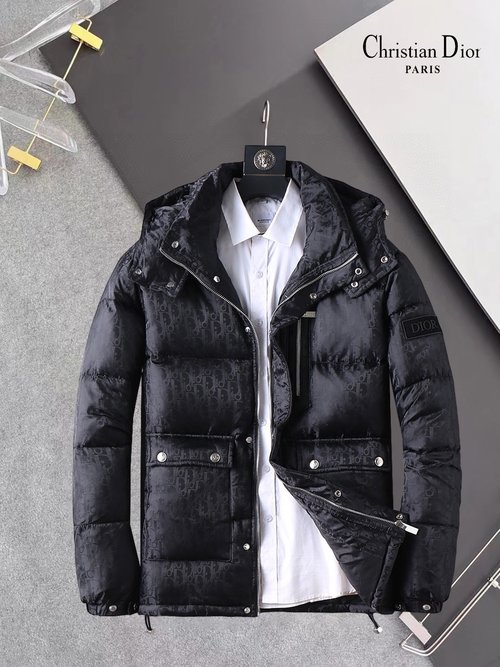 Dior Premium Down Jacket with 90% Down and Logo