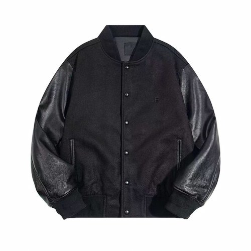 Givenchy Baroque-Inspired Baseball Jacket with Logo Accents