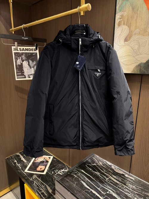 Prada 90% Down Jacket with Classic Logo & Colorful Design
