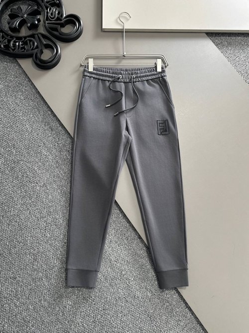 Fendi Soft and Smooth Casual Pants with Brand Logo