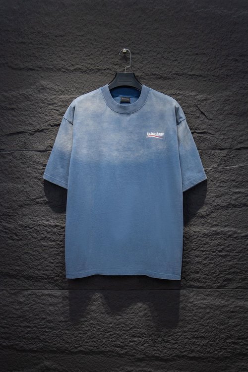 Versace Distressed Spray-Dyed T-Shirt with Graffiti Art