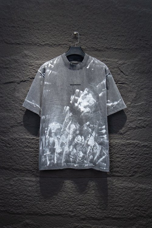 Versace Vintage Graffiti and Embroidery Short Sleeve T-Shirt