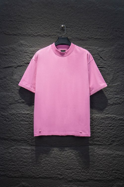 Versace Distressed Printed Short Sleeve T-Shirt