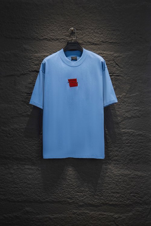 Balenciaga Cotton Oversize Embroidered Short Sleeve T-Shirt