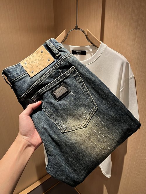 Celine Jeans with Natural Wash and Logo Design