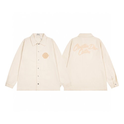 Dior Embroidered Denim Jacket with Natural Skin Tone Effect