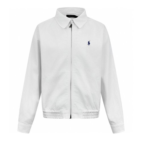 Polo Ralph Lauren White Zip Jacket with Embroidered Pony