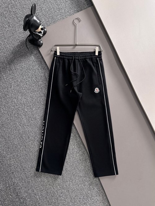 Moncler New Casual Pants with Embroidered Logo and Premium Fabric