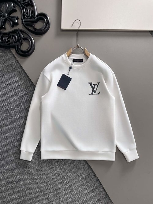 Louis Vuitton Round Neck Space Cotton Pullover with Logo