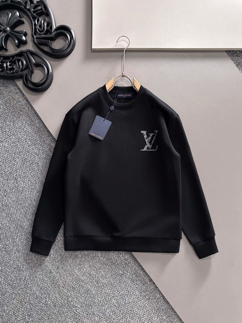 Louis Vuitton Cotton Round-Neck Sweatshirt, Soft and Breathable