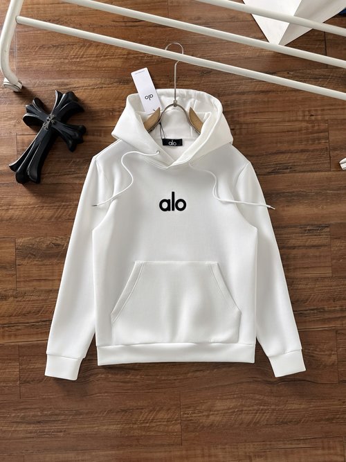 Alo Fashionable Breathable Cotton Hoodie with Logo