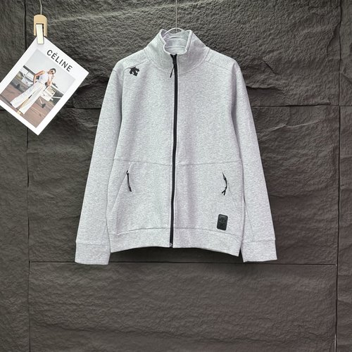 Descente Zipper Pocket Spliced Classic Logo Couple Suit
