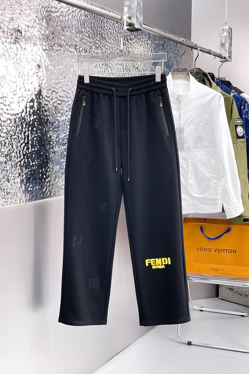 Fendi New Logo Casual Pants with High Comfort