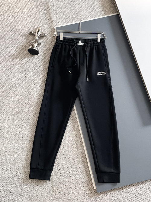 Vivienne Westhood New Casual Pants with Classic Logo, High Comfort