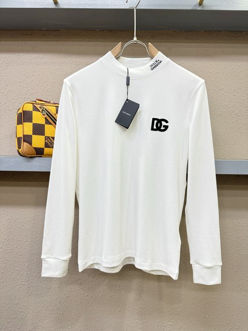 Dolce & Gabbana Classic Logo Long-sleeved T-shirt, Soft and Breathable