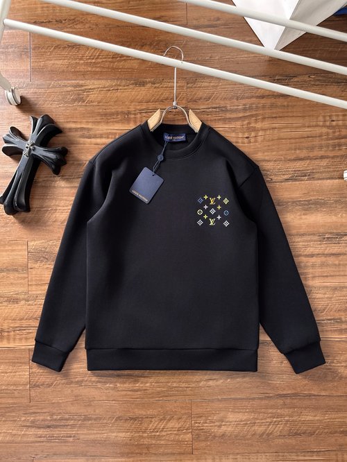 Louis Vuitton Unisex Round-Neck Pullover Sweatshirt with Pattern
