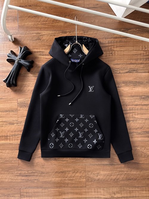 Louis Vuitton Unisex Hoodie with Logo Pattern