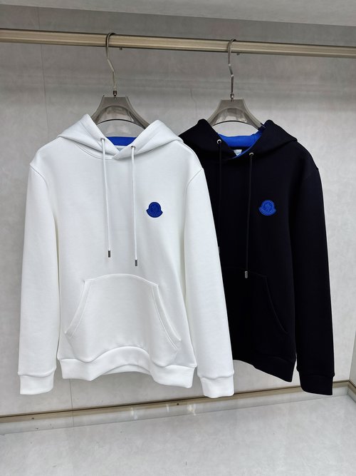 Moncler Fashionable Unisex Cotton Hoodie with Logo