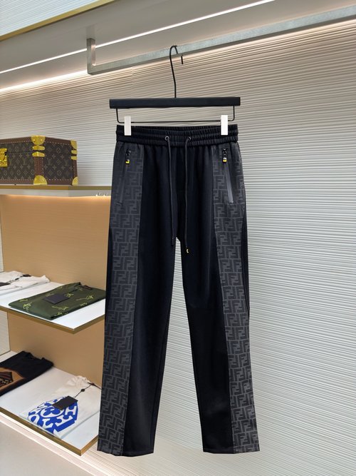 Fendi New Logo Casual Pants with High Comfort