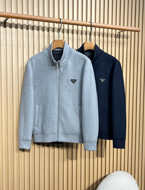 Prada Lightweight and Warm Down Jacket with Logo Badge