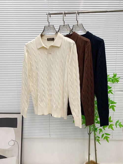 Loro Piana Logo Knitted Wool Cardigan