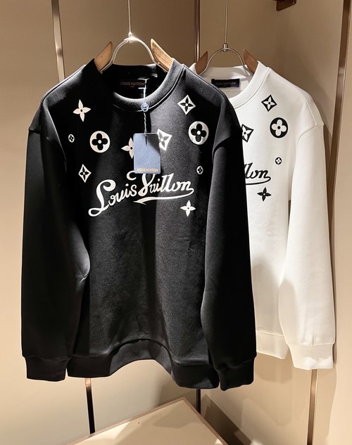 Louis Vuitton Unisex Long-sleeve Logo Printed Sweatshirt