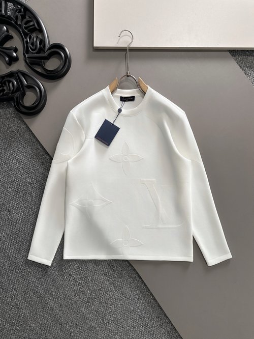 Louis Vuitton Comfortable Space Cotton Pullover with New Print Design