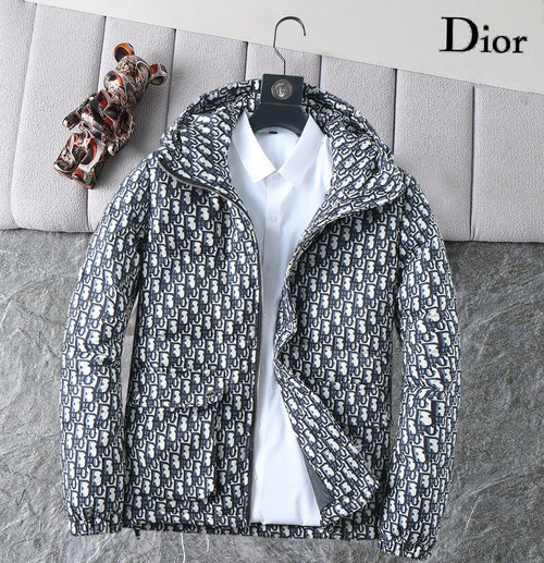 Dior Authentic 90% Down Puffer with Logo and Color Block