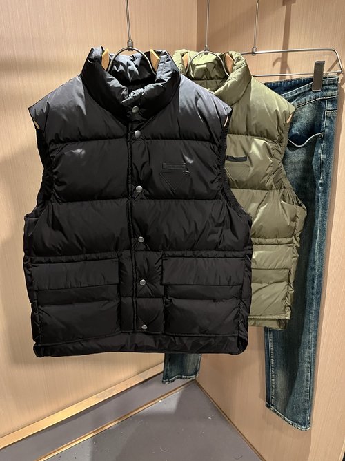 Prada Waterproof Down Vest with High-tech Fabric