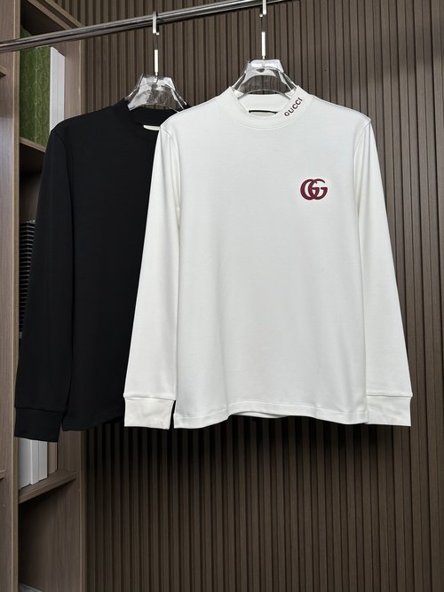 Gucci Embroidered Round Neck T-Shirt for Layered Wear