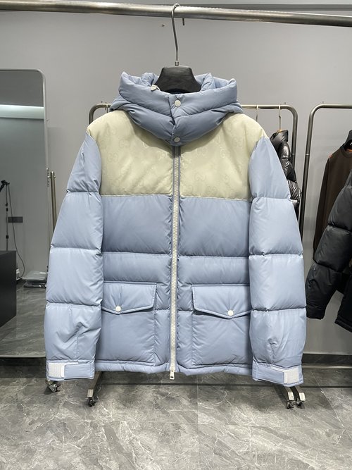 Gucci Classic GG Pattern Water-Resistant Down Coat