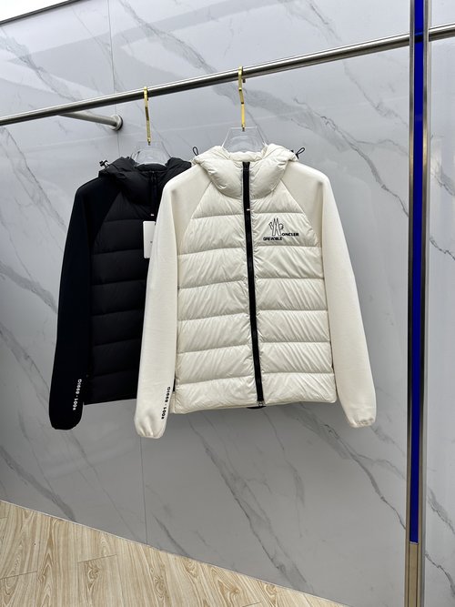 Moncler Fashionable Hooded Spliced Down Jacket