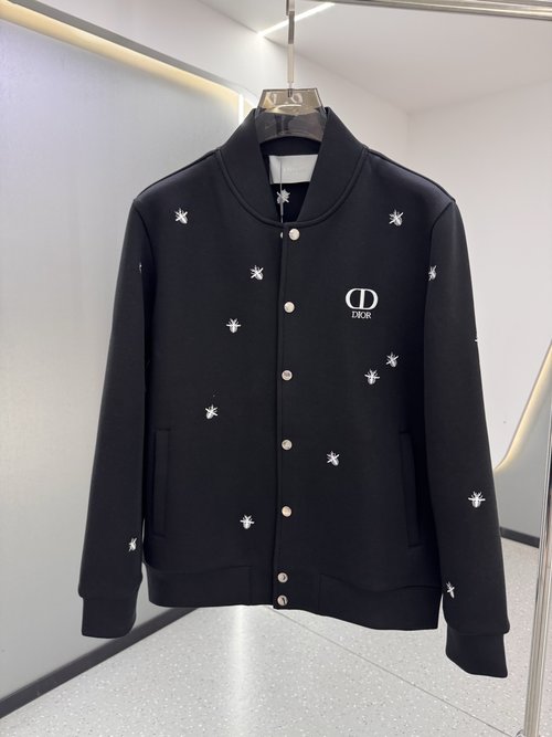 Dior Long-sleeved Embroidered Logo Cotton Hoodie