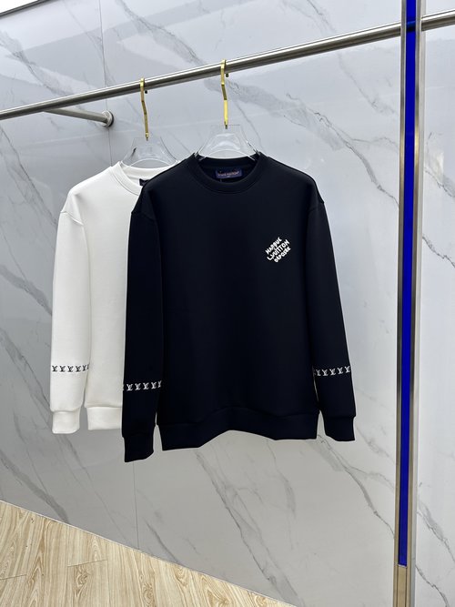Louis Vuitton Elegant Embroidered Round Neck Pullover Sweatshirt