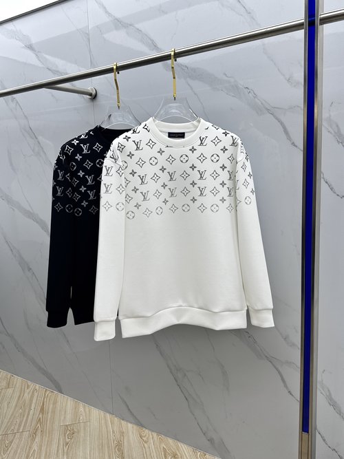 Louis Vuitton Printed Round Neck Pullover Sweatshirt