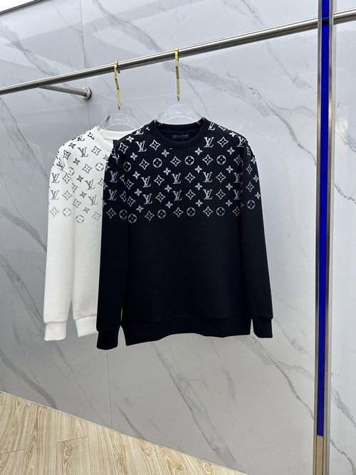 Louis Vuitton Printed Round Neck Pullover Sweatshirt