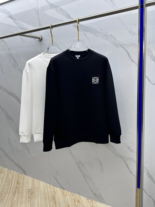 Loewe Embroidered Round Neck Pullover Sweatshirt with Unique Style