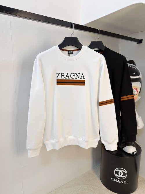 Zegna Premium Round-neck Pullover with Embroidery