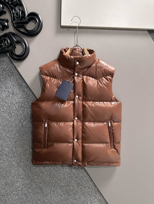 Prada High-Quality Down Vest with Original Fabric and Fillings