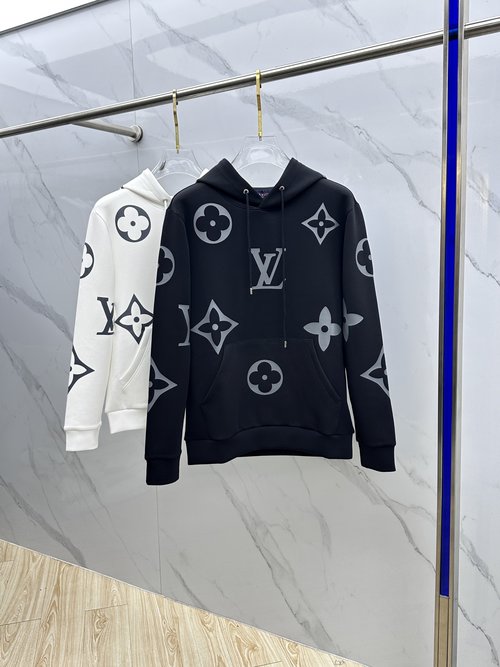 Louis Vuitton Soft Knitted Hoodie with Distinct Logo