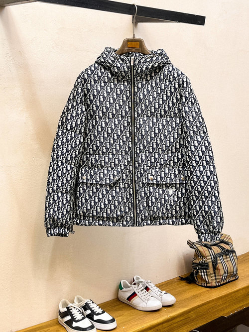 Dior Premium Down Jacket with Logo and Colorful Design