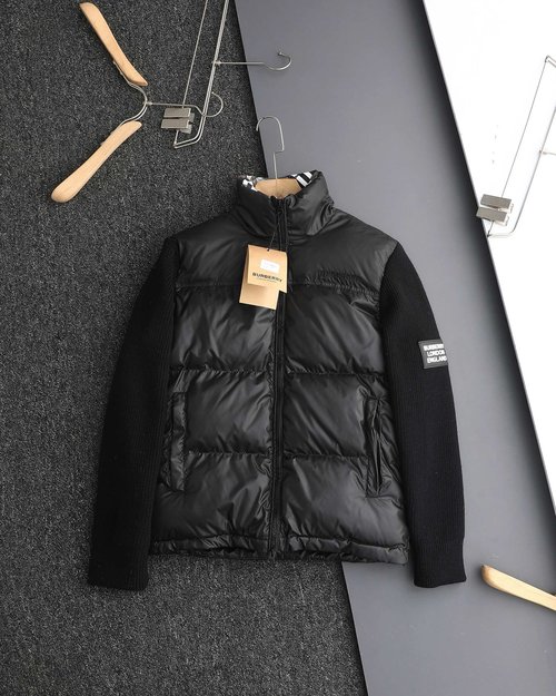 Burberry Stylish Collar Down Jacket with Detail Design