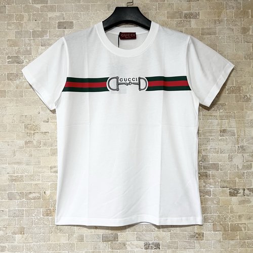 Gucci Double D Horizontal Round Neck Short Sleeve