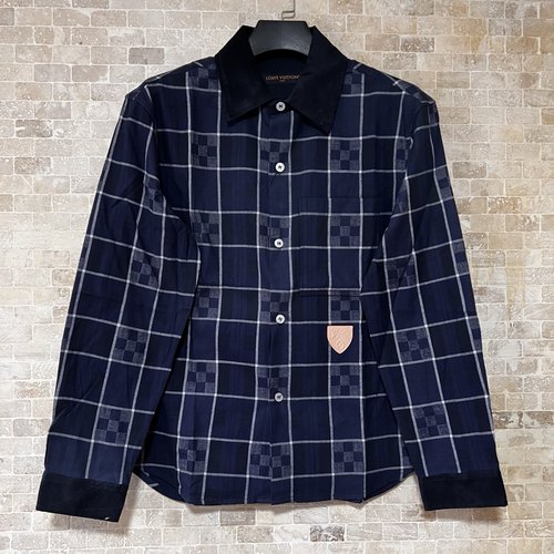 Louis Vuitton Checked Striped Long-Sleeve Shirt