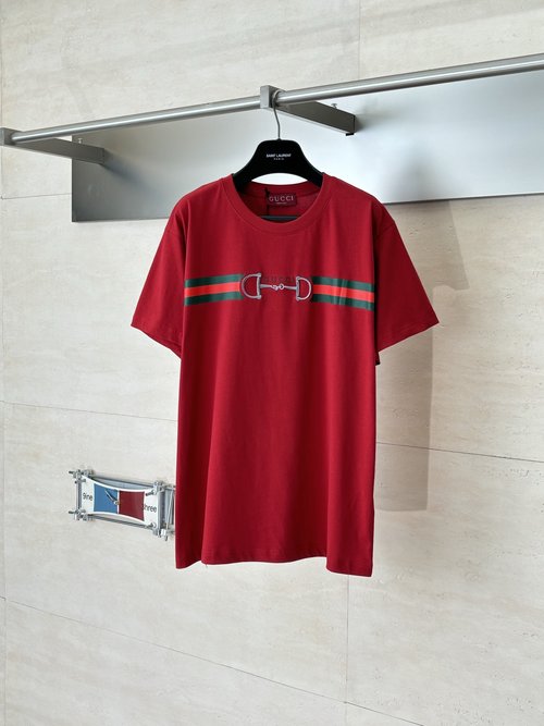 Gucci Horsebit Embroidery Cotton Short Sleeve T-Shirt