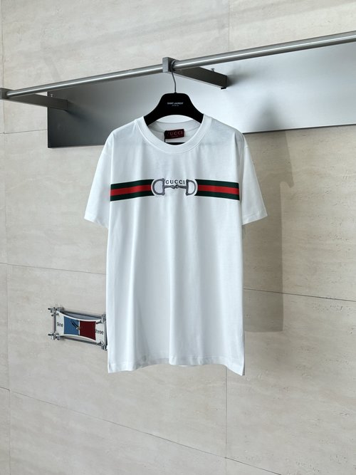 Gucci Horsebit Embroidery Cotton Short Sleeve T-Shirt